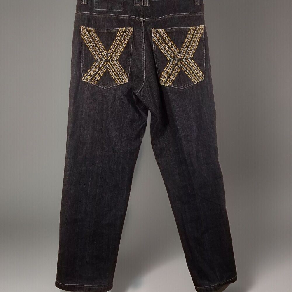 Rich Kids Jeans Men's 38 X 34 Embroidered Y2K Baggy Streetware Hip Hop Skater